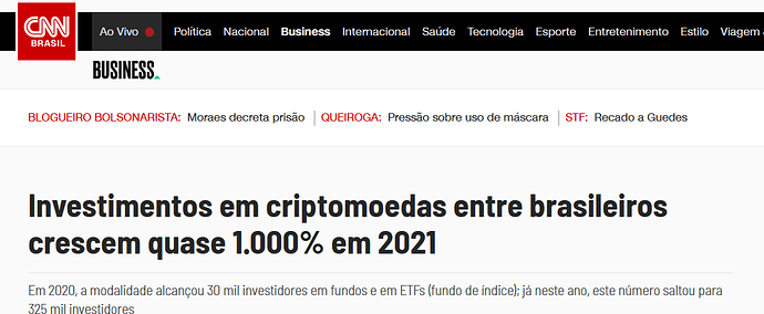 CNN cresce inv criptomoedas