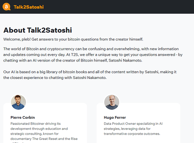 About Talk2Satoshi