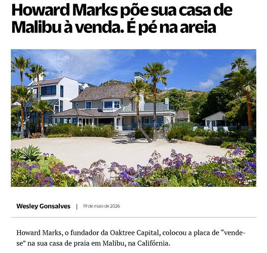 Howards marks vende mansao na california