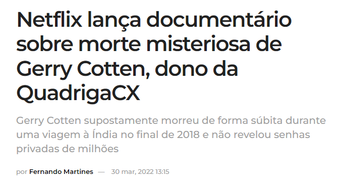 Netflix QuadrigaCX